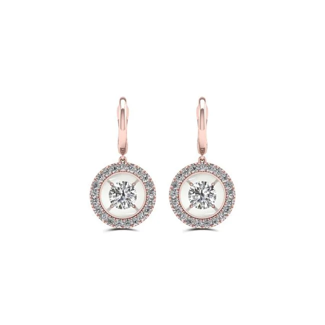 1/3 CTW Diamond Drop & Dangle Earrings in 10KT Rose Gold