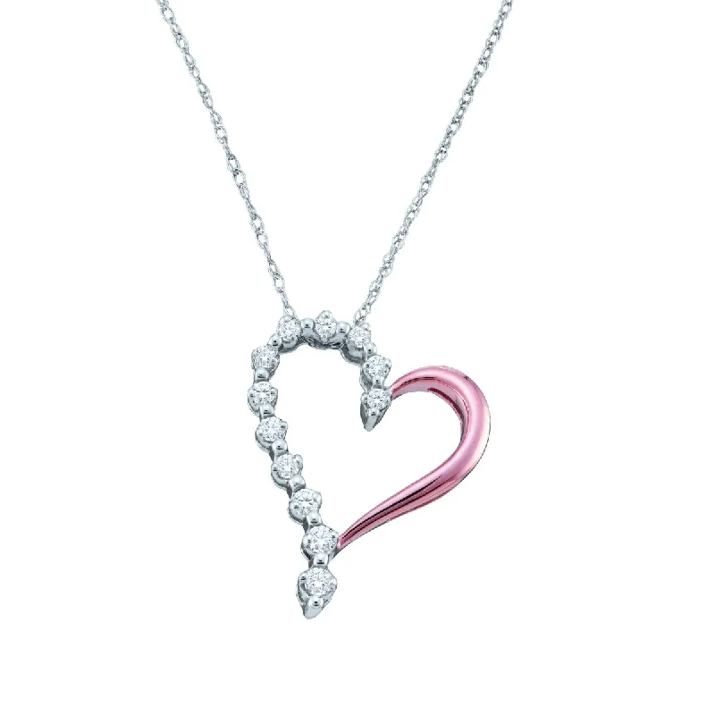 1/7 CTW Diamond Heart 18-inch Pendant in 10KT Rose Gold