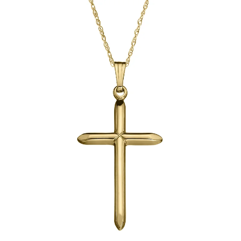 14KT Yellow Gold Filled 18-inch Cross Pendant