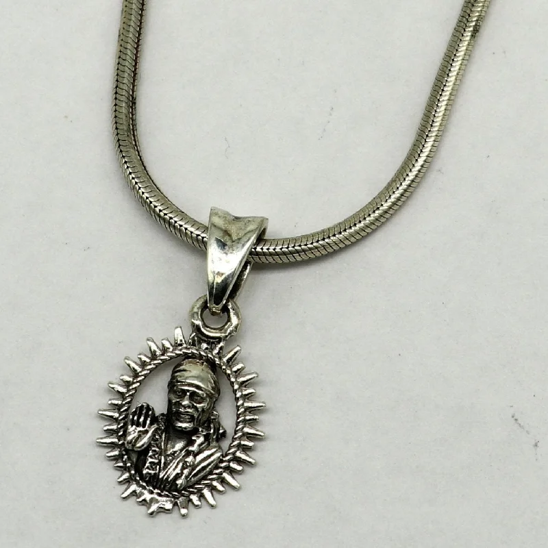 925 sterling silver handmade Indian idol Sai Baba pendant, amazing stylish unisex pendant locket personalized jewelry tribal jewelry ssp518