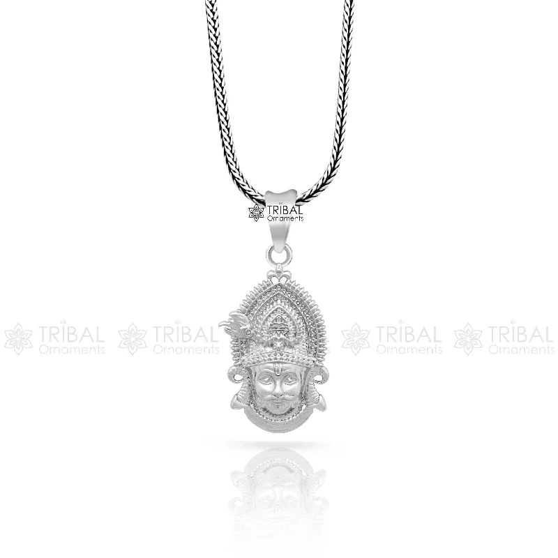 925 sterling silver Khatu Shyam pendant/ lord Krishna, amazing divine pendant locket tribal jewelry nsp805