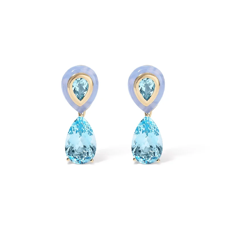 Adela Drip Drops in Blue Topaz