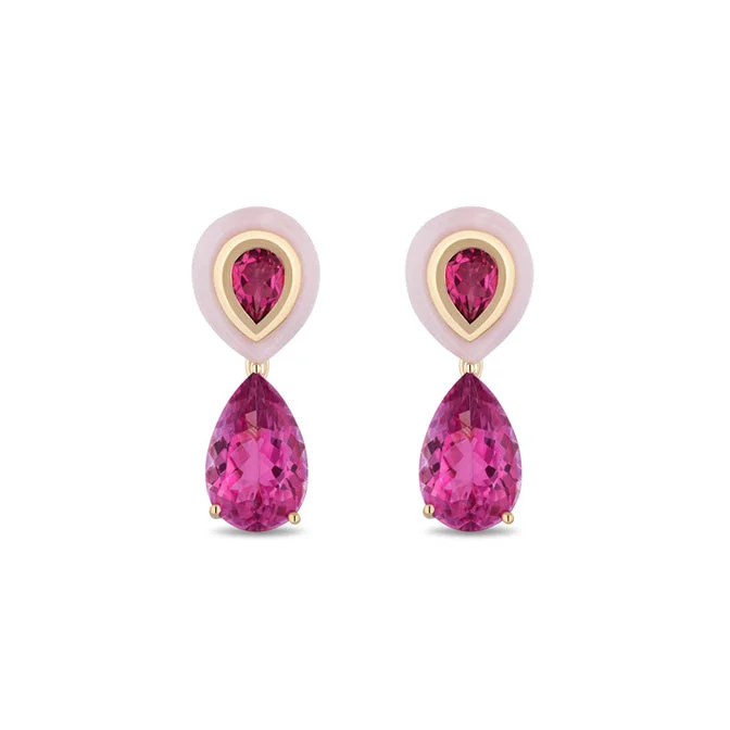 Adela Drip Drops in Pink Topaz