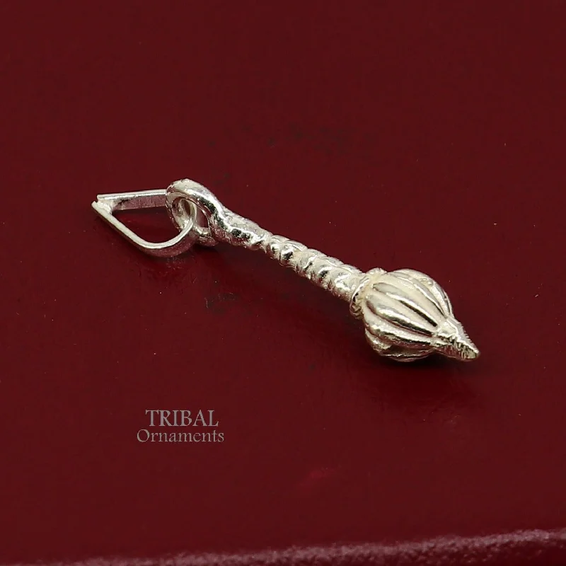 Exclusive design solid 925 sterling silver excellent unique hanuman gota/ gada design stylish unisex gifting pendant jewelry NSP569