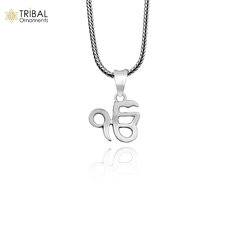 Handmade solid 925 sterling silver Ek Onkar sikh pendant, excellent unique design stylish unisex personalized gift pendant jewelry ssp483