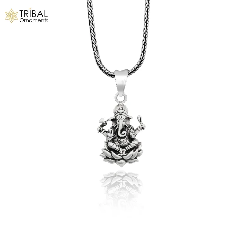 Stunning 925 sterling silver handmade vintage blessing Ganesha pendant, amazing stylish unisex pendant locket personalized jewelry ssp510