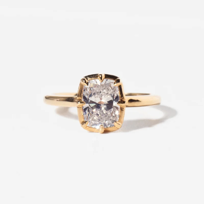 1.50 ct Elongated Cushion Diamond Tableau Solitaire