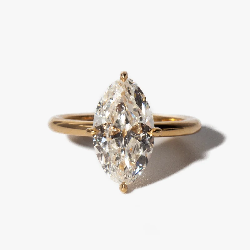 3.03 ct Antique Moval Coursiere Ring