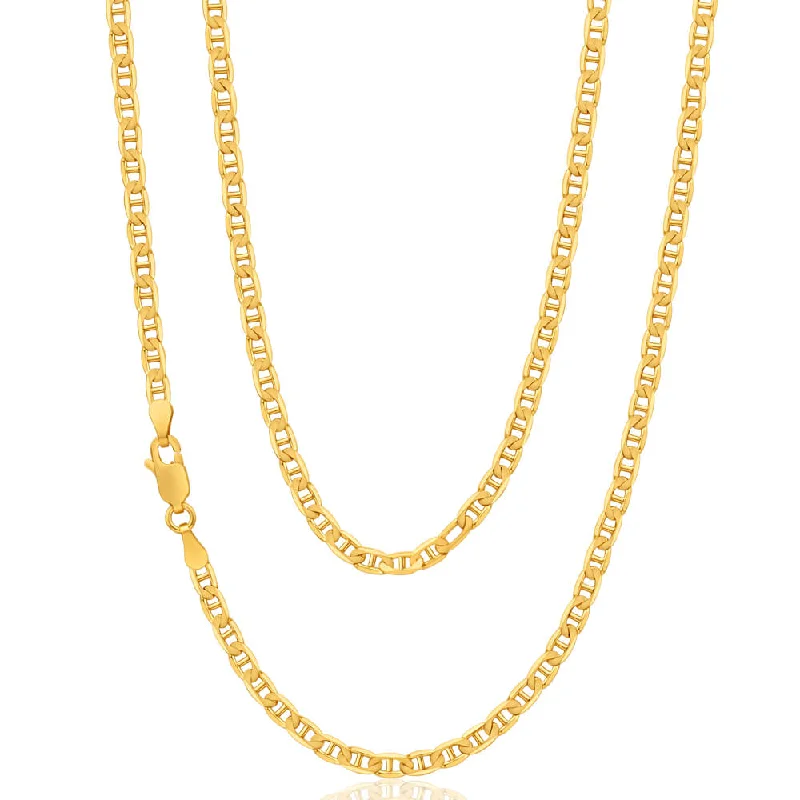 9ct Radiant Yellow Solid Gold Anchor Chain