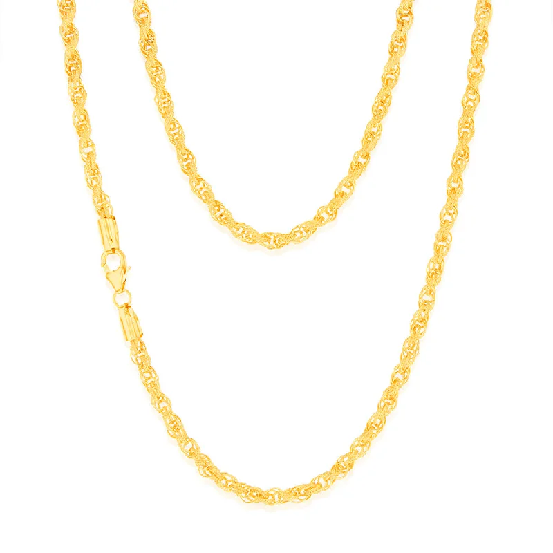 9ct Yellow Gold Silverfilled 45cm Fancy Chain