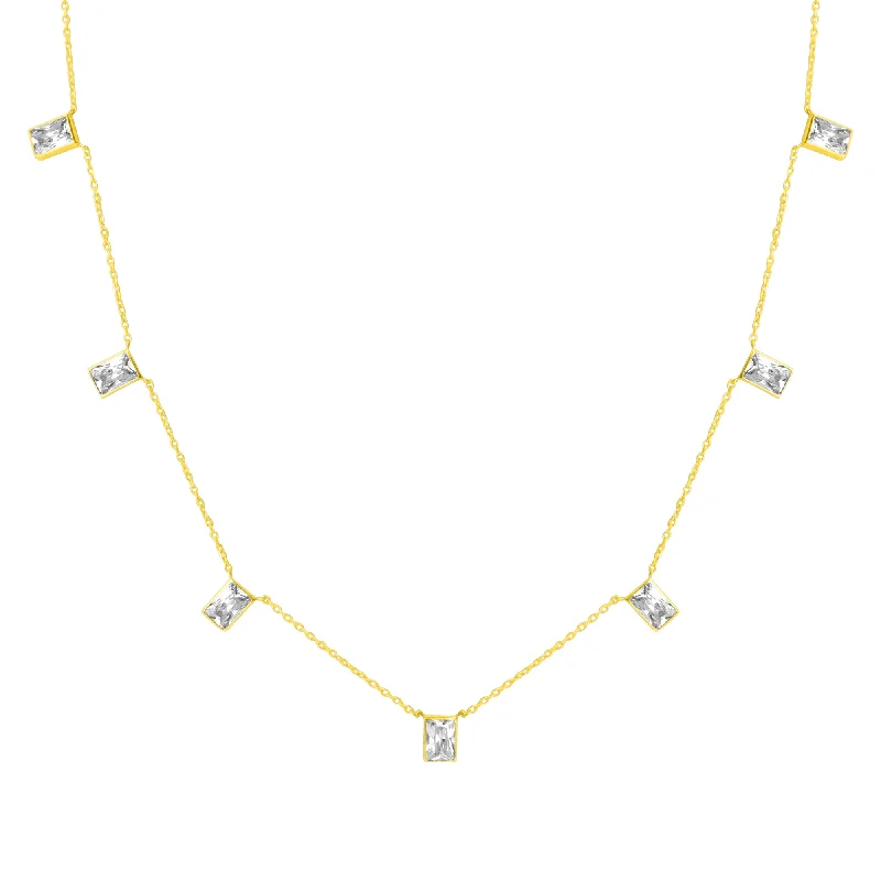 BROOKE BAGUETTE NECKLACE GOLD