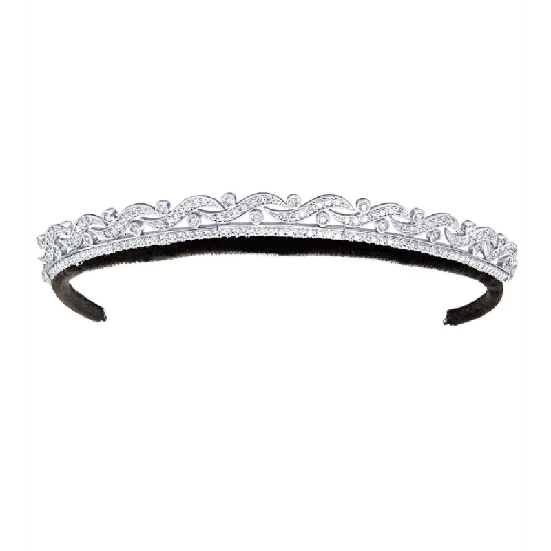 Crislu Platinum Plated Alloy and Crystal Tiara