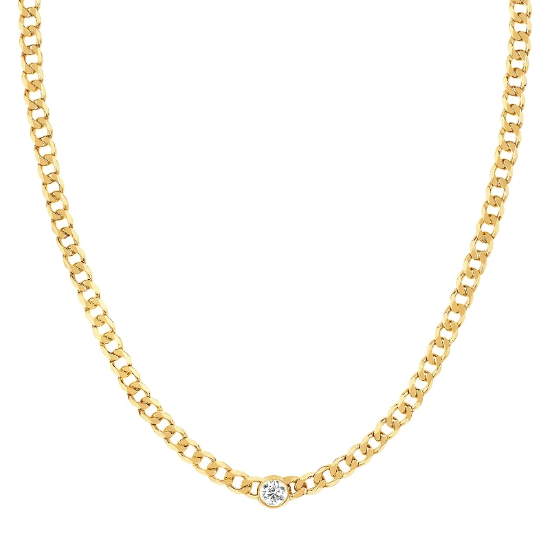 Sari Diamond Necklace - Yellow Gold