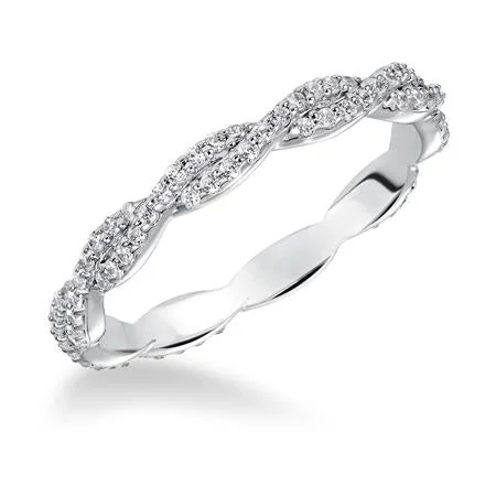 Fink's 14K White Gold Diamond Braided Eternity Band