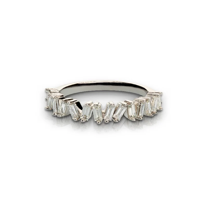 Fink's Exclusive White Gold Baguette Diamond Band