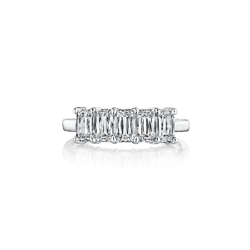 Fink's Platinum ASHOKA® Diamond Five Stone Wedding Band