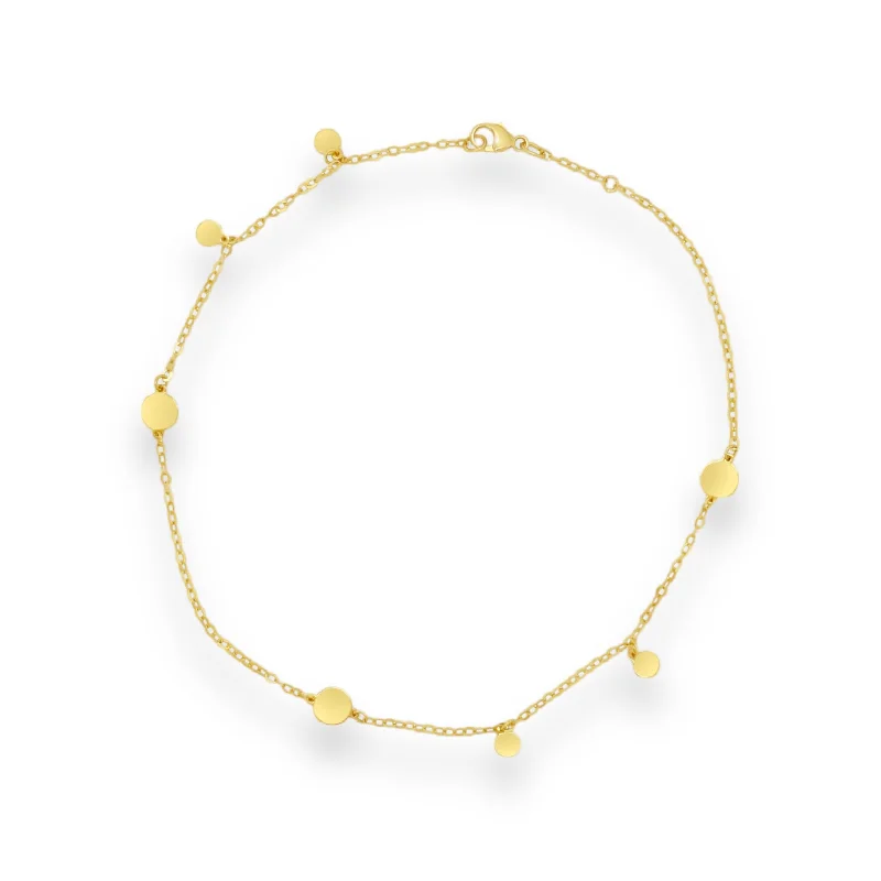 Gold Multi-Disc Anklet