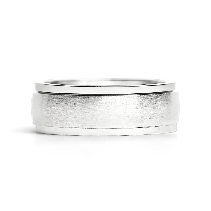 Brushed Stainless Steel Spinner Center Ring / SRJ9001