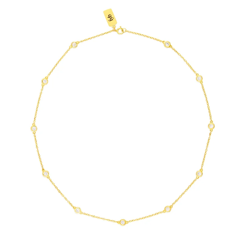 RIAN CZ NECKLACE GOLD