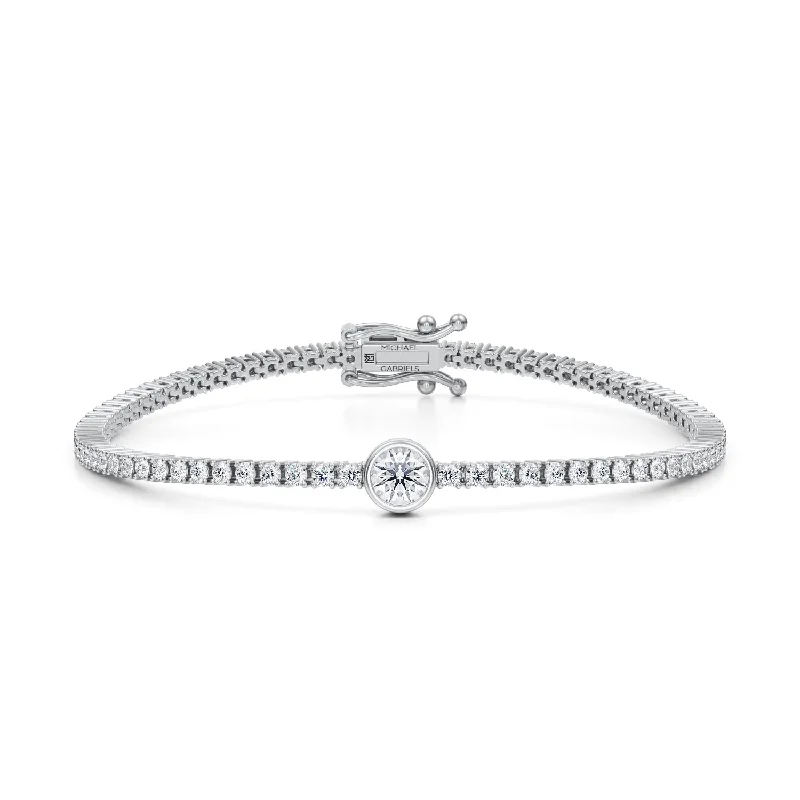 Round Single Station Tennis Bracelet