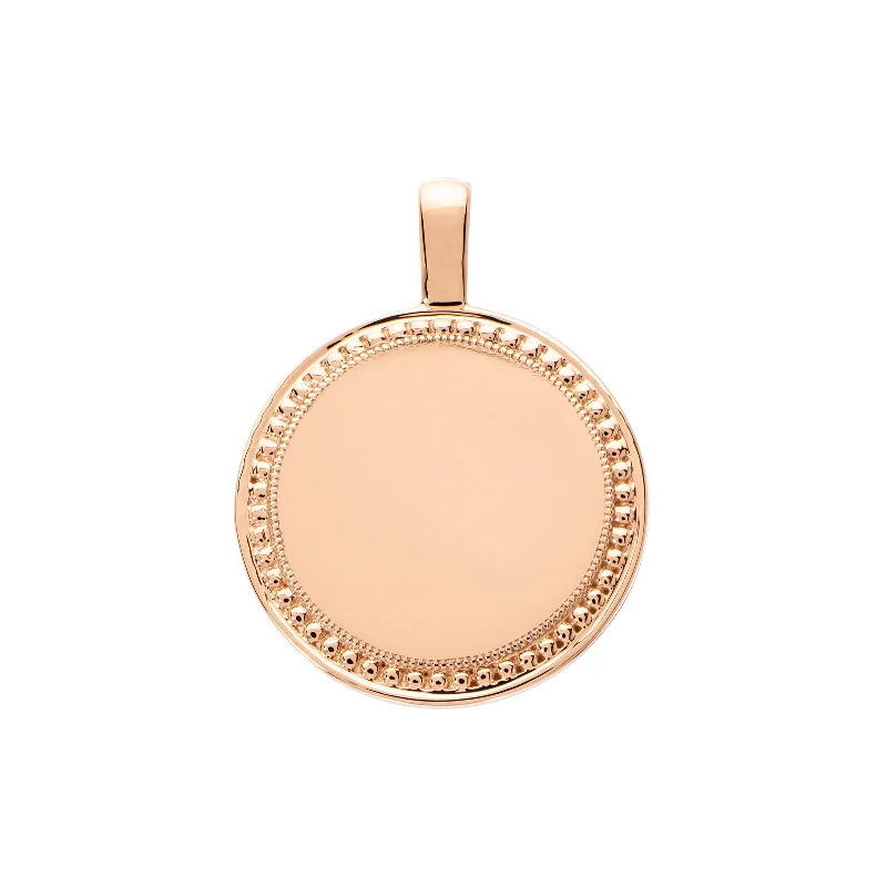 P.S. Large Round Charm - Rose Gold