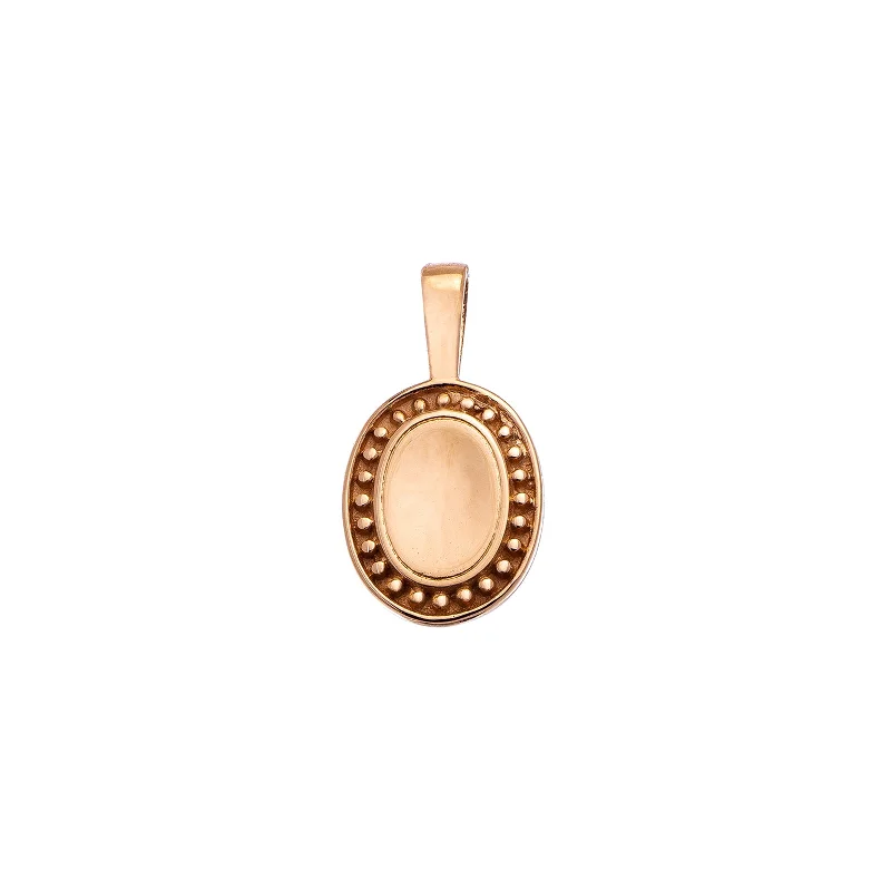 P.S. Small Oval Charm - Rose Gold