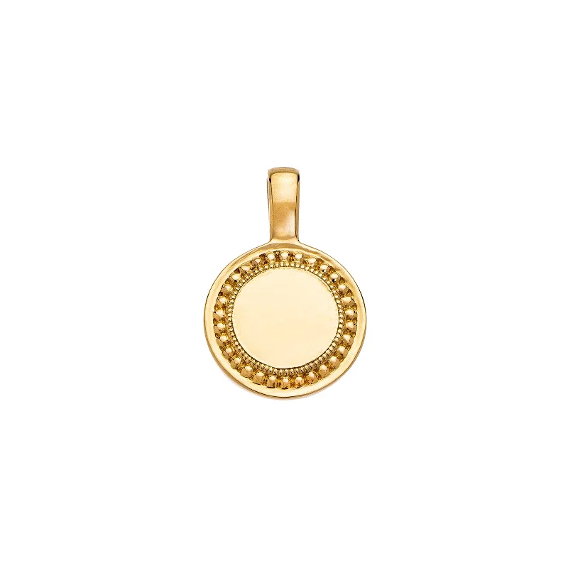 P.S. Small Round Charm - Yellow Gold