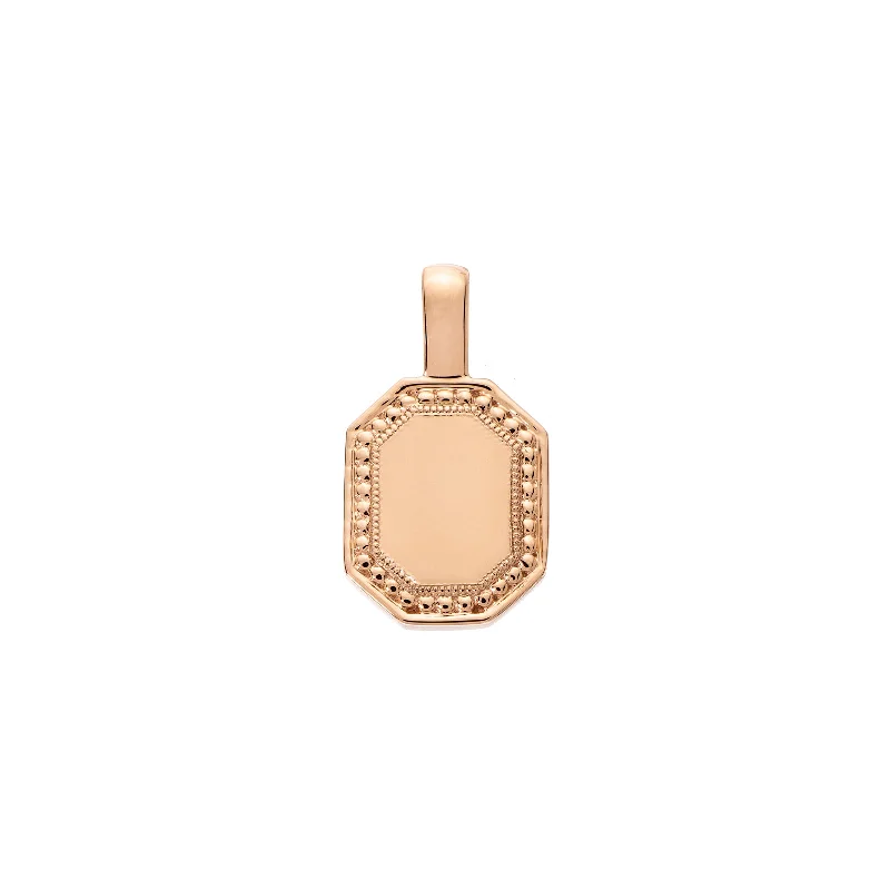 P.S. Small Tag Charm - Rose Gold