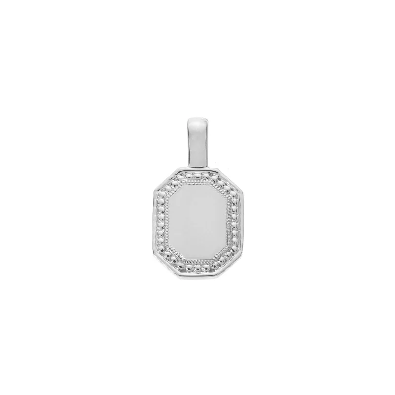 P.S. Small Tag Charm - White Gold