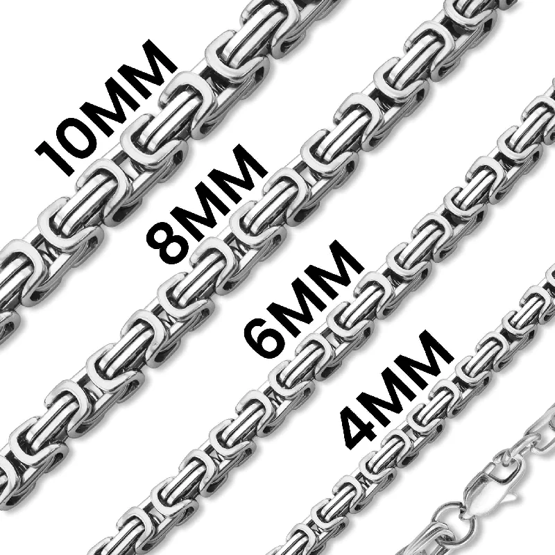 Stainless Steel Byzantine Chain Necklace / CHN8500