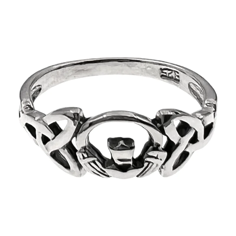 Sterling Silver Celtic Claddagh Ring / SSR0078