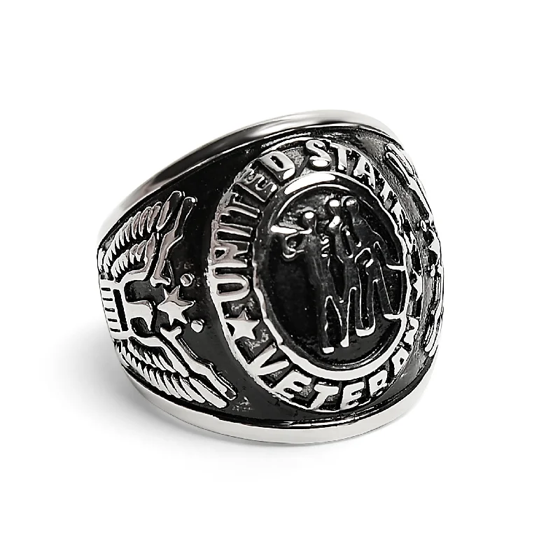 United States Veterans Stainless Steel Ring / MCR6001