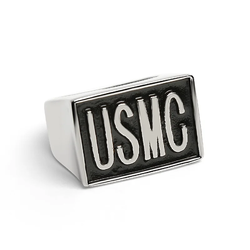 "USMC" Stainless Steel Women's Ring / MCR4061