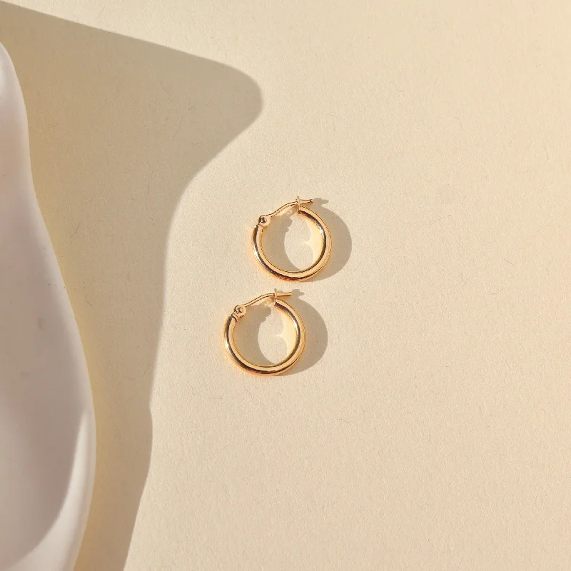 Classic Hoops in 14k Gold