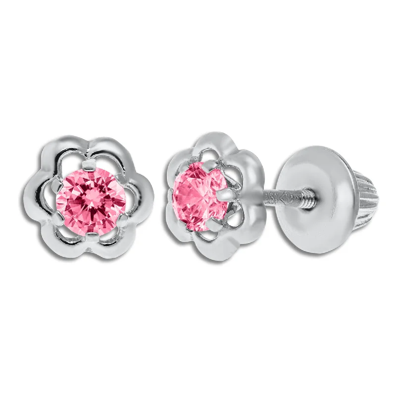 Kiddie Kraft Sterling Silver Childrens Flower Stud Earrings