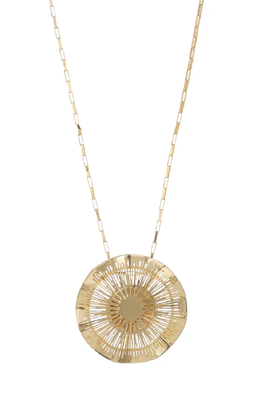 Diamond Explosion Medallion Necklace