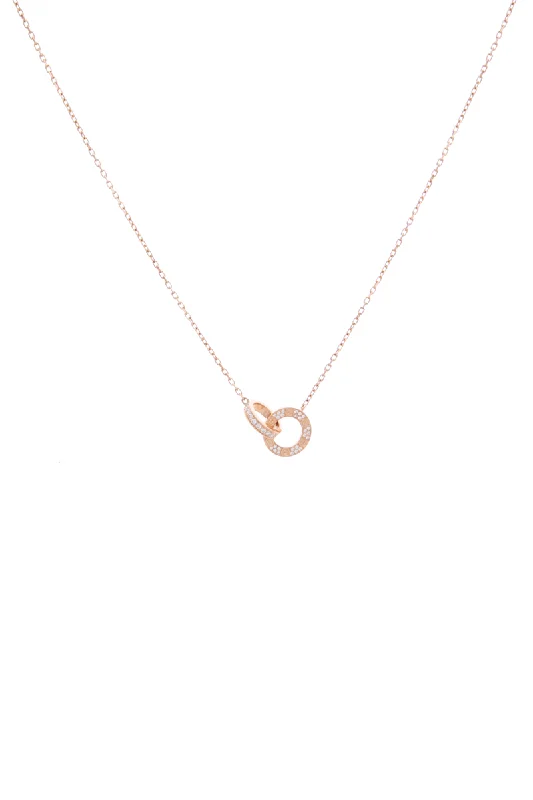 Diamond Paved Love Necklace