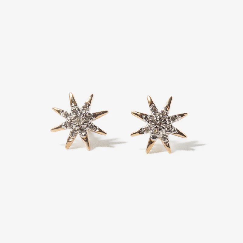 Solid Pave Starburst Studs