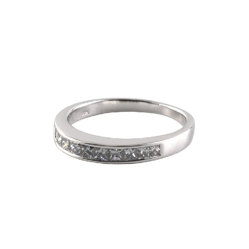 Diamond Channel-Set Wedding-Band Ring