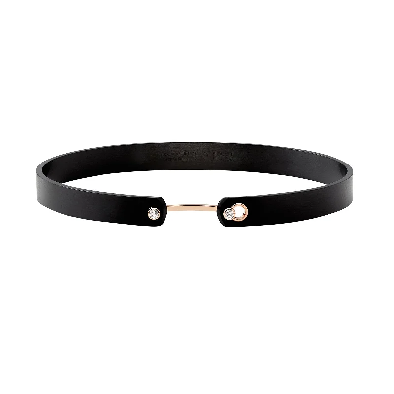 Black Titanium GM Mood Bangle - Rose Gold