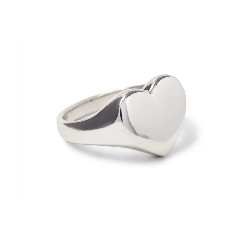 Bold Heart Signet Ring