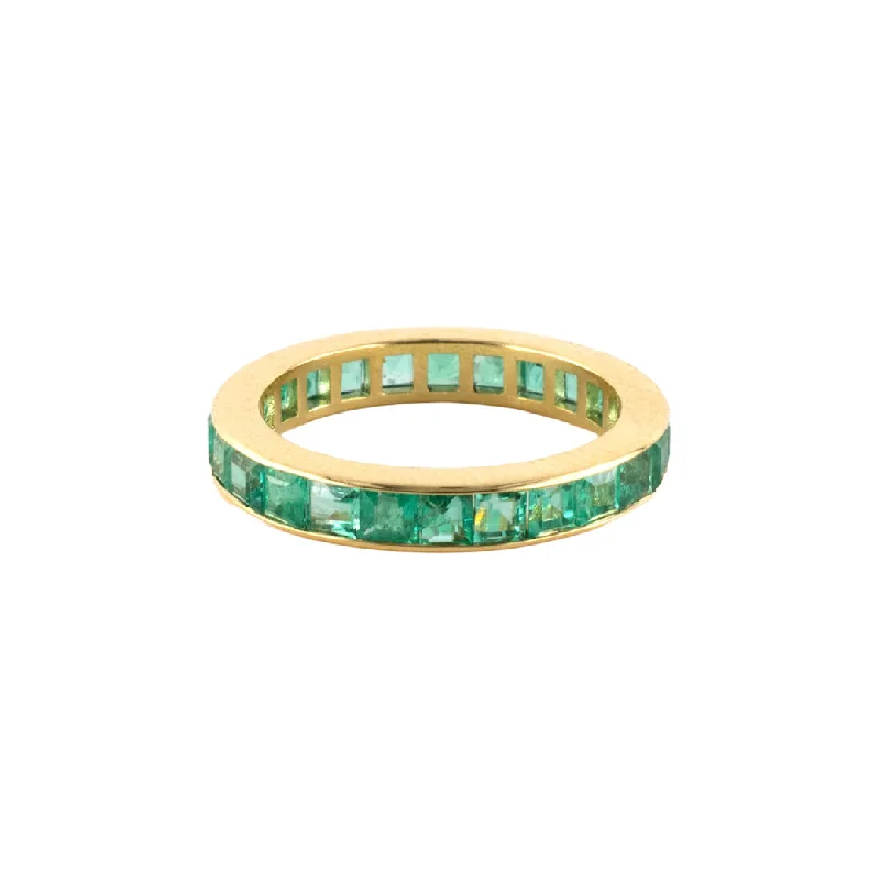 Emerald Channel-Set Eternity Ring