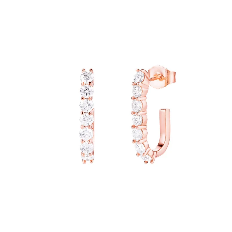 Sparkler Pin Earrings - Rose Gold