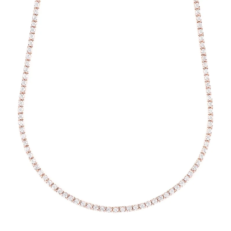 Tennis Necklace - Rose Gold