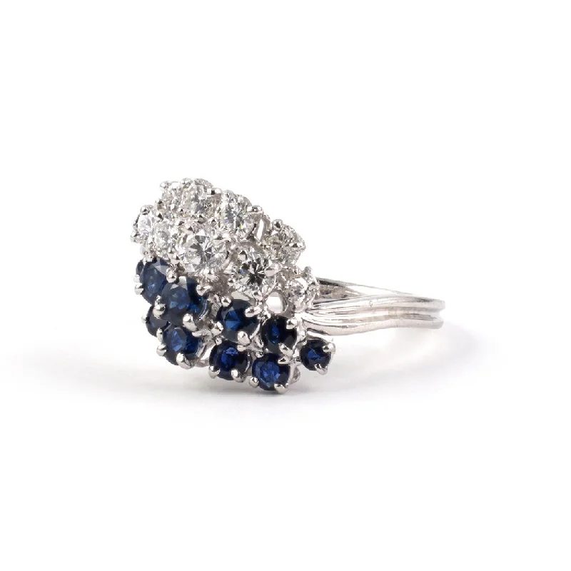 Oscar Heyman Sapphire & Diamond Twist Ring