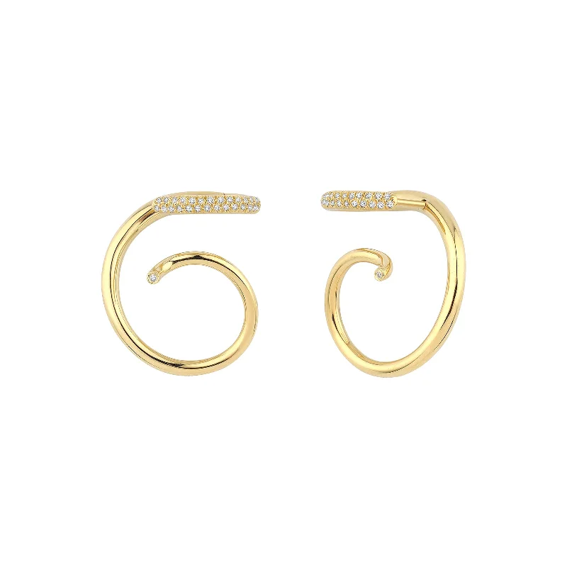 Coil Diamond Earrings