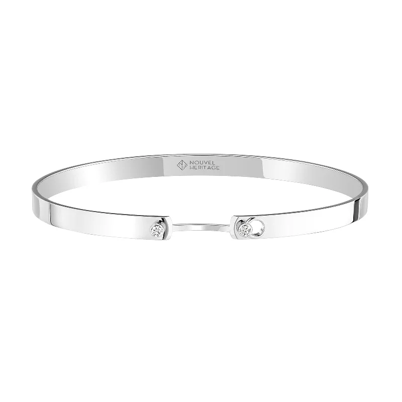 Monday Morning Mood Bangle - White Gold