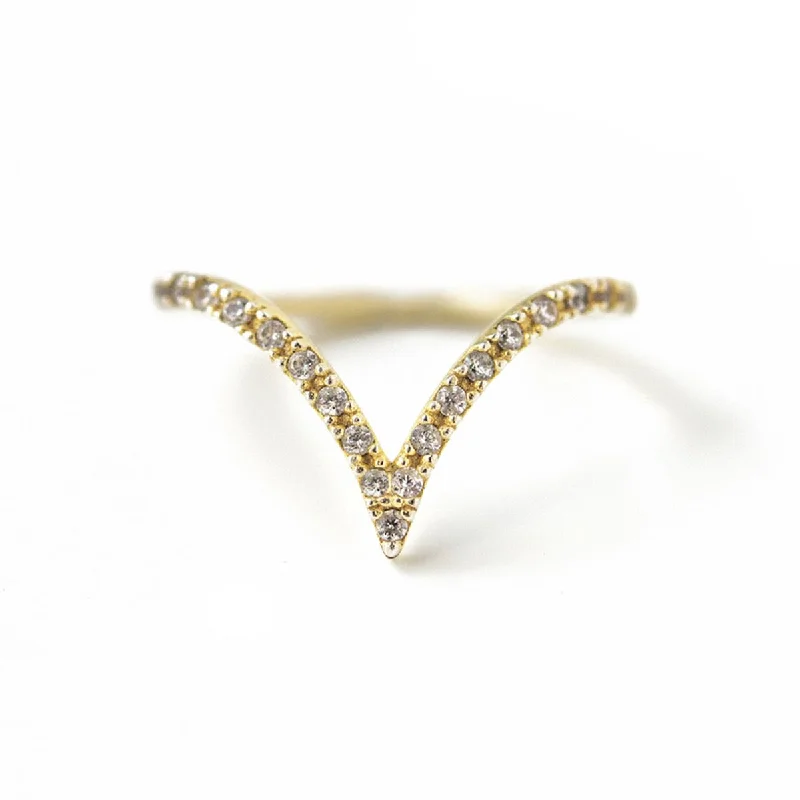 Pavé Chevron Ring