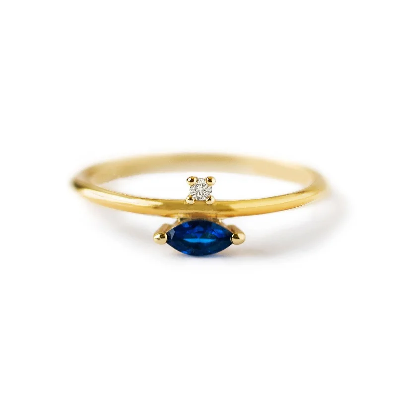 Sapphire Marquise Ring