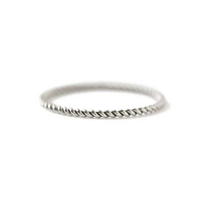 Thin Twisted Rope Ring